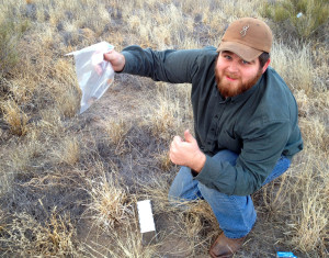 Bobby Allcorn surveys rodents at Mimms Unit