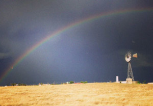 Rainbow over Mimms windmill